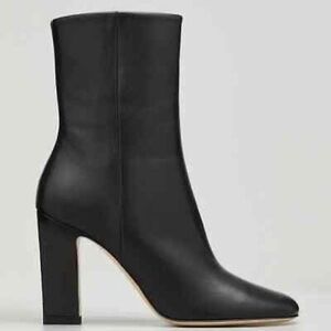 Wandler Kate Leather Heeled Bootie Boot Black 40